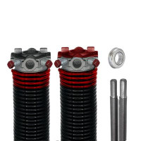 G.A.S. Hardware Garage Door Torsion Spring, 225 x 2 x 25 Left and Right Hand Wound Replacement Pair w/ 1" Bearing & Bars