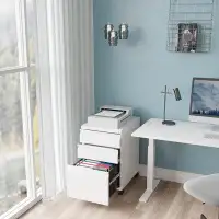Latitude Run® Latitude Run® 3 Drawer Mobile File Cabinet With Lock, Rolling File Cabinet For Home Office, Under Desk Sma
