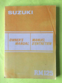 1983 Suzuki RM125 Owners Manual