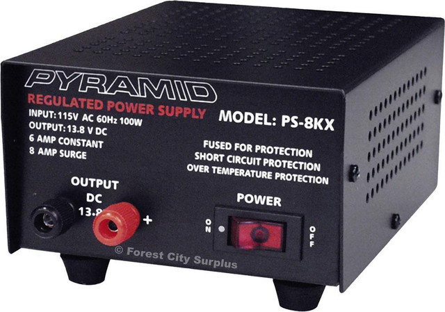 Pyramid® PS8KX Regulated 12 Volt 6 Amp Power Supplies in Other