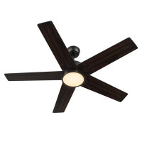 Gracie Oaks 52 Inches Remote Control DC Motor Ceiling Fan With Light