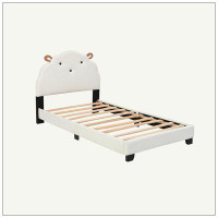 Home Upholstered Twin Size Platform Bed