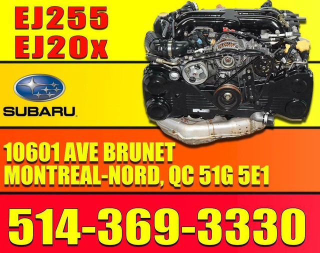2009 2010 2011 Moteur Subaru Forester XT EJ20X Remplacement EJ255 in Engine & Engine Parts in City of Montréal