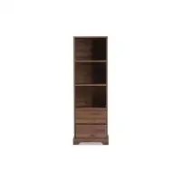 Lefancy.net Lefancy  Burnwood Modern and Contemporary Walnut Brown Finished Wood 2-Drawer Bookcase