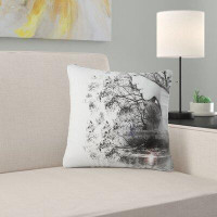 East Urban Home Woman and Beauty of Nature Pillow