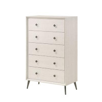 Corrigan Studio Steinber WHITE CHEST WITH 5 DRAWERS