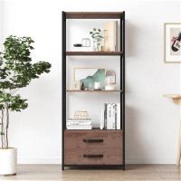 17 Stories Home Office 4-Tier Bookshelf, Bookcase Standing Shelf Unit Storage Organizer