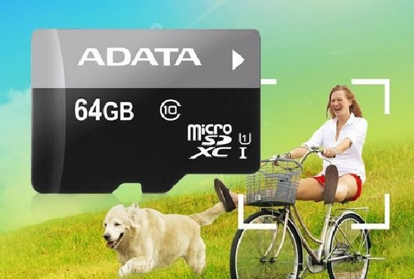64GB ADATA Premier microSDXC Card with Adapter - UHS-I - Class-10 - AUSDX64GUICL10-RA1 in Flash Memory & USB Sticks