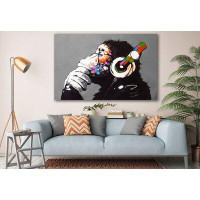 East Urban Home Cool Male Monkey - Wrapped Canvas Print