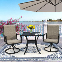 Alcott Hill Seddon Square 2 - Person Powder Coated Steel Bistro Set with Cushions