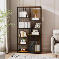 17 Stories Barby 68.90" H x 34.45" W Metal Standard Bookcase