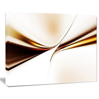 Made in Canada - Design Art 'Dynamic Golden Waves' Graphic Art on Wrapped Canvas