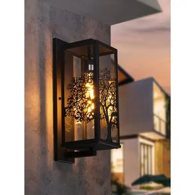 Millwood Pines 18Inch Exterior Wall Lights, Cottage Style, Max 60W E26 Base, Black