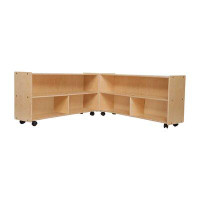 Wood Designs Contender Folding 6 Compartment Shelving Unit with Casters