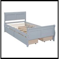 Latitude Run® Platform Bed With 4 Drawers And Streamlined Headboard & Footboard