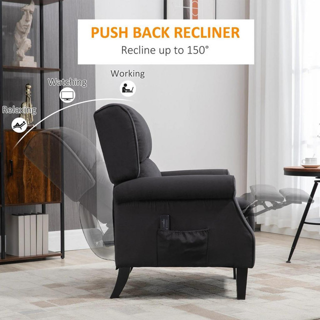 MASSAGE RECLINER CHAIR FOR LIVING ROOM, PUSH BACK RECLINER SOFA, WINGBACK RECLINING CHAIR in Chairs & Recliners - Image 3