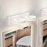 Wrought Studio "2 Light Bathroom Vanity Lights Metal & Acrylic LED Dimmable Lighting Bathroom Fixtures"