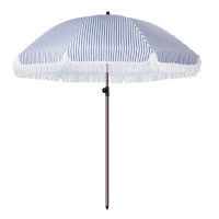 Dovecove 7.5Ft Patio Beach Umbrella with Fringe, UPF50+ with Push Botton Tilt & Crank and Carry Bag