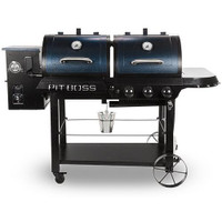Pit Boss® 1230 RANCHER Combo Wood/Gas Pellet Grill ( Propane ) PB1230  1,261 sq. inches of cooking surface.  BBQ