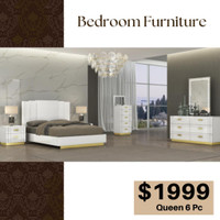 White and Gold Design Bedroom Set on Special offer !!