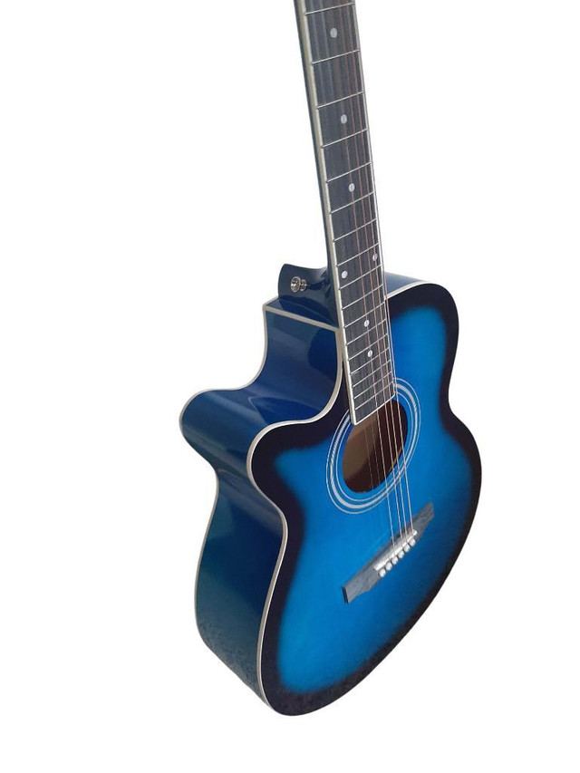 Left handed Acoustic Guitar for Beginners Adults Students 40-inch Full-size Blue SPS375LF in Guitars - Image 2