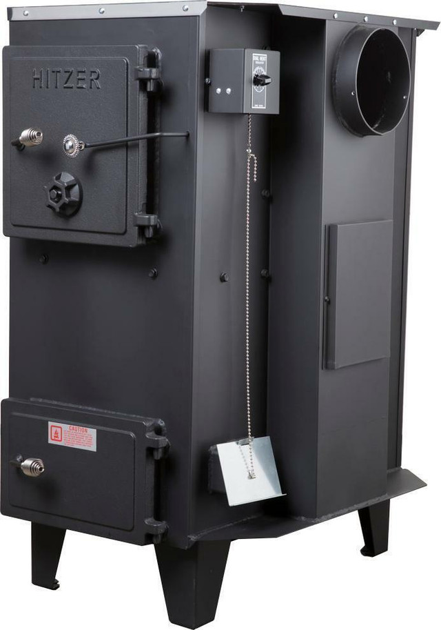 Hitzer Model 82 UL Free standing Stove, requires no electricity to operate (up to 100,000 Btu) Heating up to 3000 SquFt in Fireplace & Firewood - Image 2