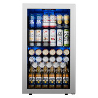 CLF CLF 140 Cans (12 oz.) 3.35 Cubic Feet Outdoor Rated Freestanding Beverage Refrigerator with Wine Storage and with Gl