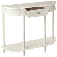 Darby Home Co Modern White Console Table Set - End Table With Drawer And Sofa Table Bundle