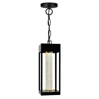 17 Stories Willielee Black 15" H Integrated LED Outdoor Hanging Lantern