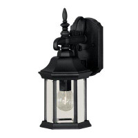 Charlton Home 1-Light Outdoor Wall Sconce In Black