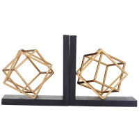 Novogratz Cole And Grey Modern Stainless Steel Cube Bookends