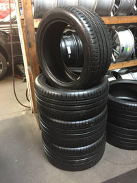 20 inch STAGGERED PORSCHE OEM SET OF 4 USED SUMMER TIRES 265/45R20 295/40R20 MICHELIN LATITUDE SPORT 3 N0  TREAD 99%