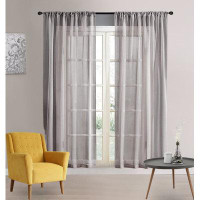 Ebern Designs Extra Wide Living Room Curtain Panels Sliding Glass Door Voile Window Treatment Bedroom Drapes Patio Door