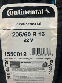 4 Brand New Continental Pure Contact LS 205/60R16 tires $70 REBATE!!!! *** WallToWallTires.com ***