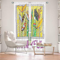 East Urban Home Lined Window Curtains 2-panel Set for Window Size 40" x 61" by Marley Ungaro - Thanksful Flowers