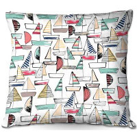 Ebern Designs Saterfiel Couch Sailboats Square Pillow Cover & Insert