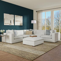 Simpli Home Jasmine 6 - Piece Upholstered Sectional