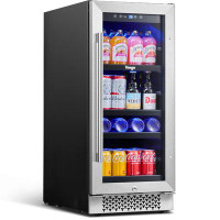 Yeego Yeego 80 Cans (12 Oz.) Outdoor Rated Built-in Beverage Refrigerator With Wine Storage