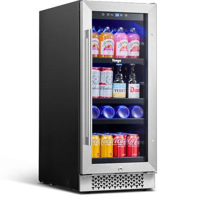 Yeego Yeego 14.8" 120 Cans 3.2 Cubic Feet Freestanding/Built-in Beverage Refrigerator in Refrigerators