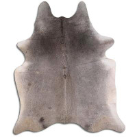 Foundry Select NATURAL HAIR ON Cowhide RUG GREY 3 - 5 M GRADE A