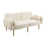 House of Hampton Galyna Love Seats Sofa With 2 Bolster Pillows