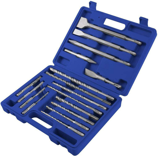 NEW 17 PCS DRILL BIT & CHISEL ROTARY DEMOLITION  HAMMER SET in Other in Edmonton