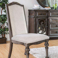 One Allium Way Upholstered Side Chair in Rustic Natural Tone