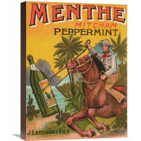 Global Gallery 'Menthe Peppermint' Vintage Advertisement on Wrapped Canvas