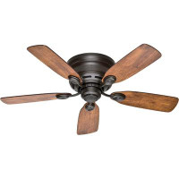 Red Barrel Studio 42 Inch Low Profile New Bronze Low Profile Ceiling Fan And Pull Chain