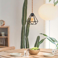 Breakwater Bay Corington 1 - Light Kitchen Island Bulb Pendant with Rope Accents