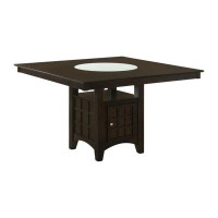 Red Barrel Studio Savannha Square Counter Height Dining Table in Dark Brown