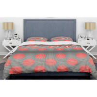 Made in Canada - East Urban Home Modern Circle and Line Geometric Mid-Century Duvet Cover Set