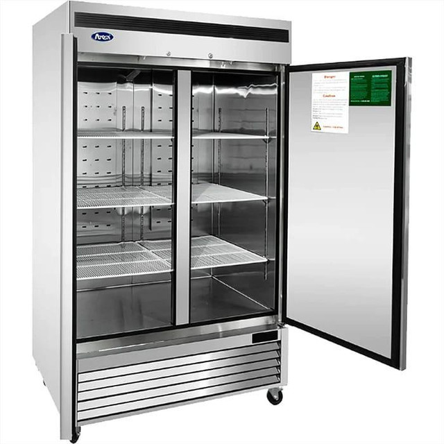 Atosa Double Door 54 Wide Stainless Steel Glass Display Freezer in Other Business & Industrial - Image 2