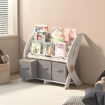 Harriet Bee Eco-Friendly Kids Bookshelf With Large Capacity And Versatile Use